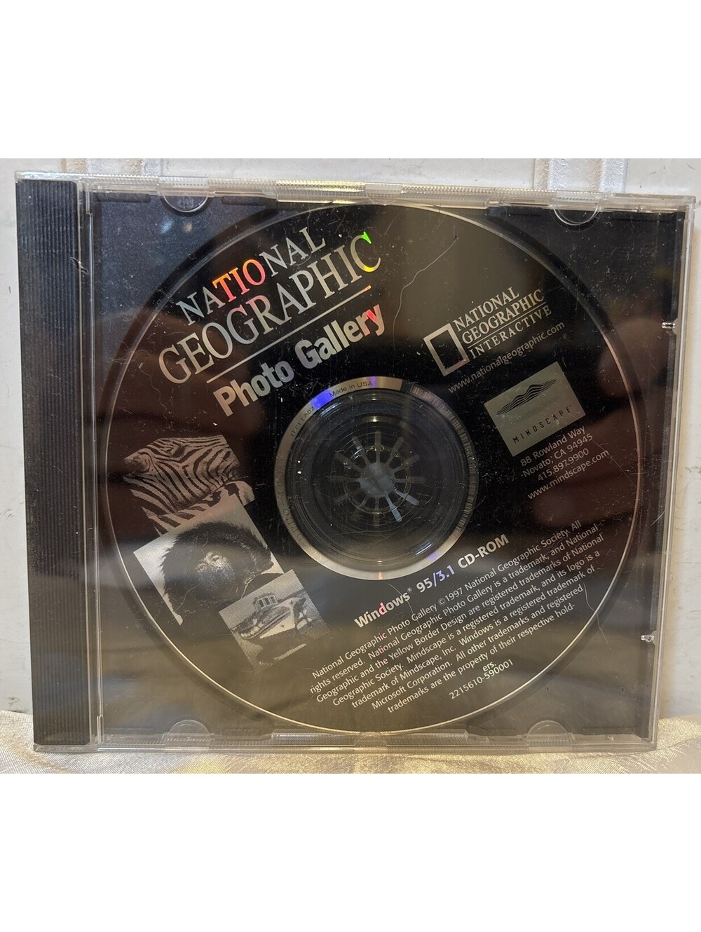 NEW 1997 Mindscape National Geographic Photo Gallery CD-ROM PC Windows 95 3.1